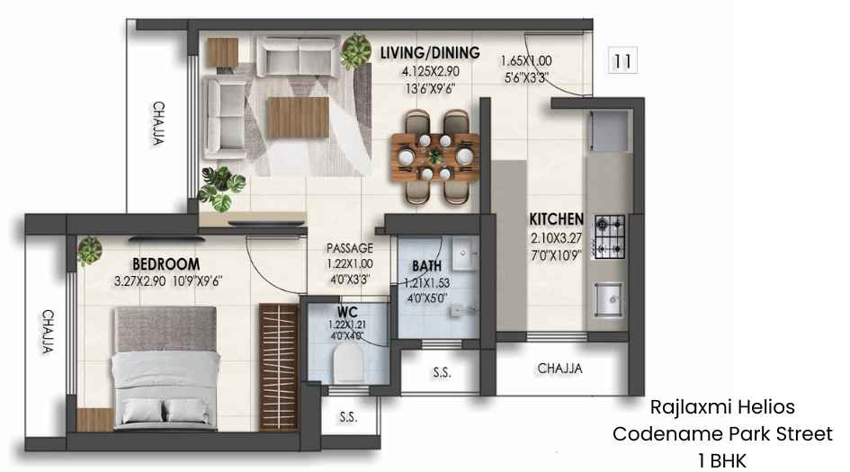 Rajlaxmi-Helios-Codename-Park-Street-1BHK